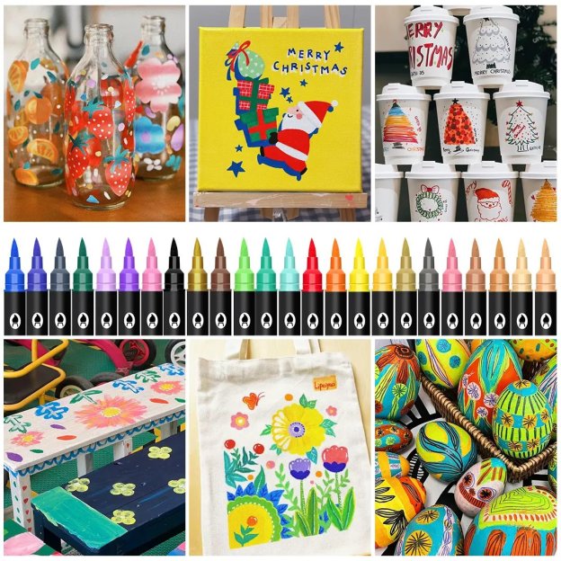 🔥Last Day Promotion-49%OFF - Dual Tip Acrylic Paint Pen Marker - 24/48/72 Colours-PLAWLTD