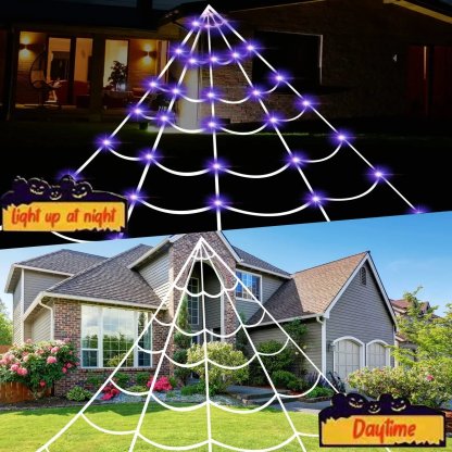 💥LAST DAY SALE 49% OFF-500CM Spider web Halloween Decorations Glowing Spider-PLAWLTD