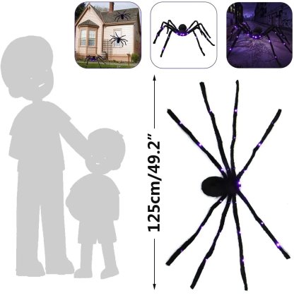 💥LAST DAY SALE 49% OFF-500CM Spider web Halloween Decorations Glowing Spider-PLAWLTD