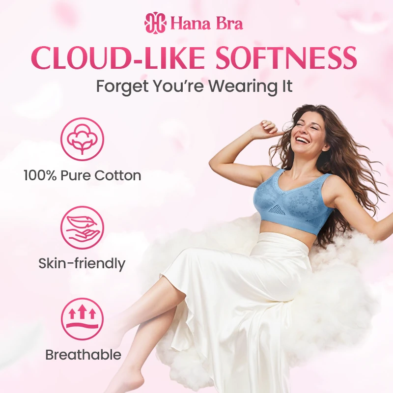 Pure Cotton Buttonless Comfy Lifting Bra