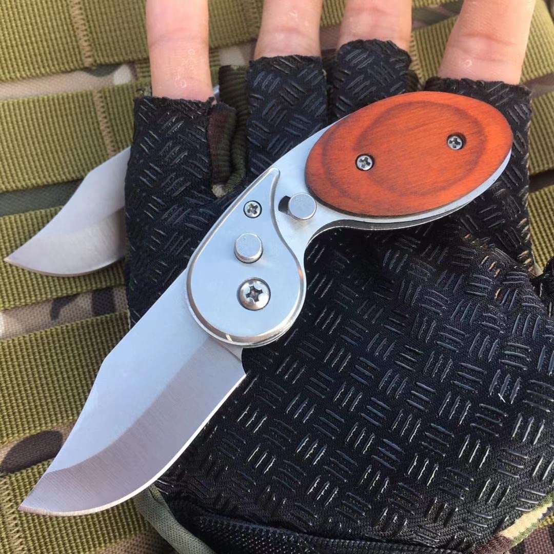 🎁LAST DAY SALE 70% OFF-Wood Handle Outdoor Mini Folding Knife For Camping And Survival-Best Gift