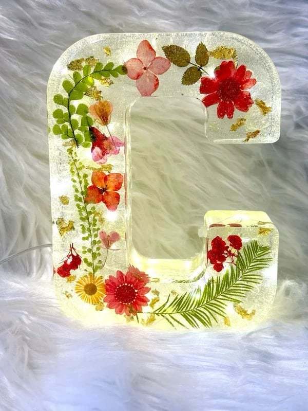 🎁Special commemoration -💟Limited Handmade 100pcs🌸Flowers Resin Night Light-PLAWLTD