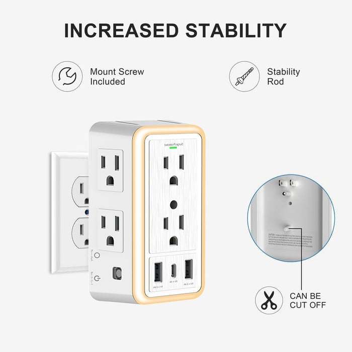 ✨ Multi Plug Outlet Surge Protector-PLAWLTD