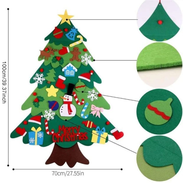 🎉2024 Hot Sale 47% OFF🔥DIY Felt Christmas Tree Set🎄