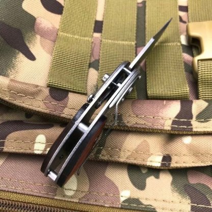 🎁LAST DAY SALE 70% OFF-Wood Handle Outdoor Mini Folding Knife For Camping And Survival-Best Gift