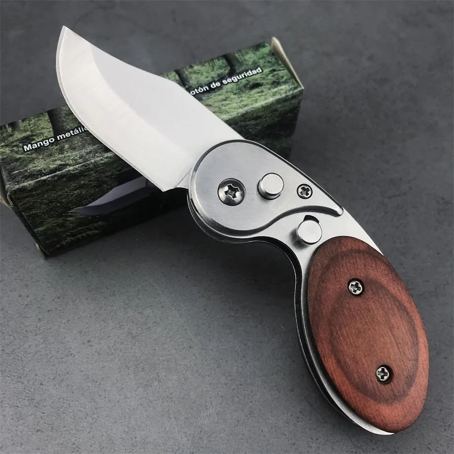 🎁LAST DAY SALE 70% OFF-Wood Handle Outdoor Mini Folding Knife For Camping And Survival-Best Gift