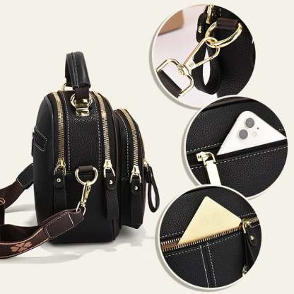 🎁Hot Sale 49% OFF⏳Classic Multifunctional Compartments Adjustable Wide Shoulder Strap PU Leather Crossbody Bag-PLAWLTD