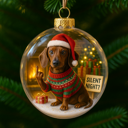 🐶Funny Dog Christmas Ornaments – Naughty Paws, Holiday Laughs!