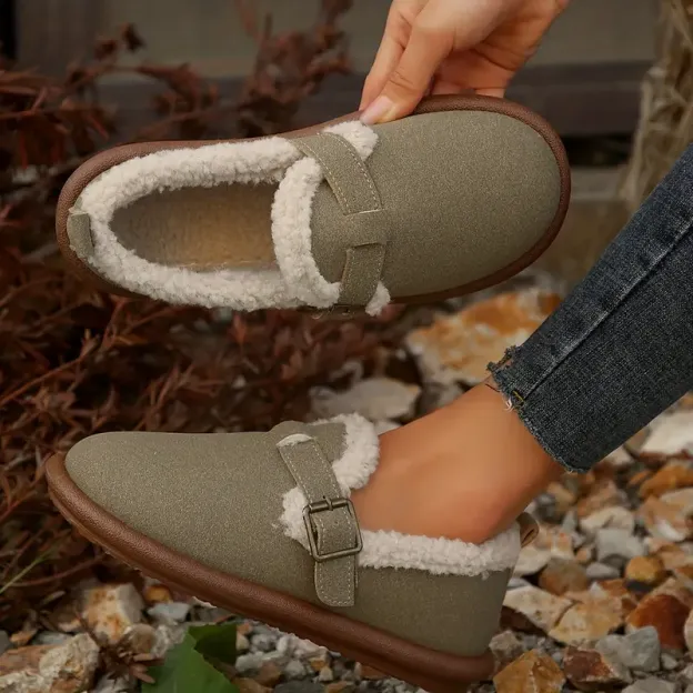 2024 Women's Plush Round Toe Slip-On Flats