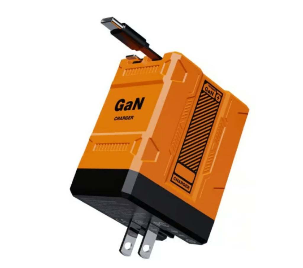 2-in-1 GaN PD3.0 Charger with Retractable Cables(Plug specifications: 