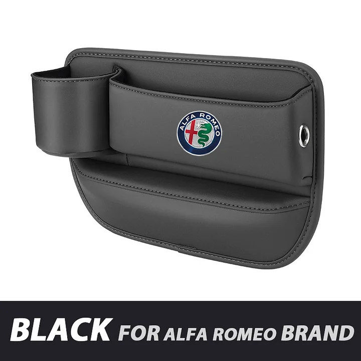 ✨Hot Selling Products of 2025🔥Exclusive Logo Leather Car Seat Storage Box With Water Cup Holder