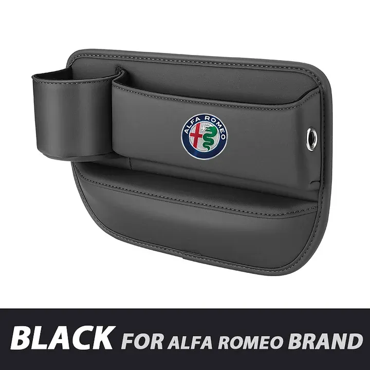 ✨Hot Selling Products of 2025🔥Exclusive Logo Leather Car Seat Storage Box With Water Cup Holder