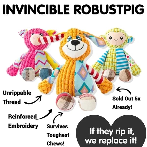 IMMORTAL SQUEAKER PLUSH TOY FOR AGGRESSIVE CHEWERS