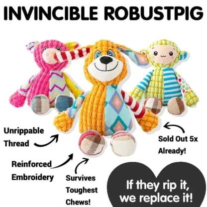 IMMORTAL SQUEAKER PLUSH TOY FOR AGGRESSIVE CHEWERS