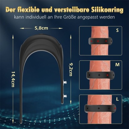 🔥2024 Latest Explosion 💥 - Adjustable Vibration Silicone Delay Ring - Suitable for harder erection & delay ejaculation & enjoy intense orgasms-PLAWLTD