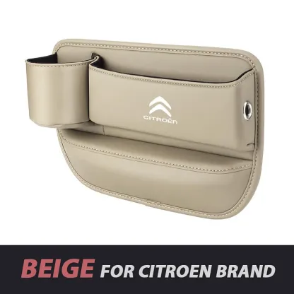 ✨Hot Selling Products of 2025🔥Exclusive Logo Leather Car Seat Storage Box With Water Cup Holder