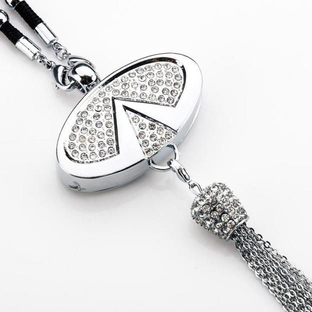 📣High-End Car Rearview Mirror Diamond-Encrusted Perfume Pendant