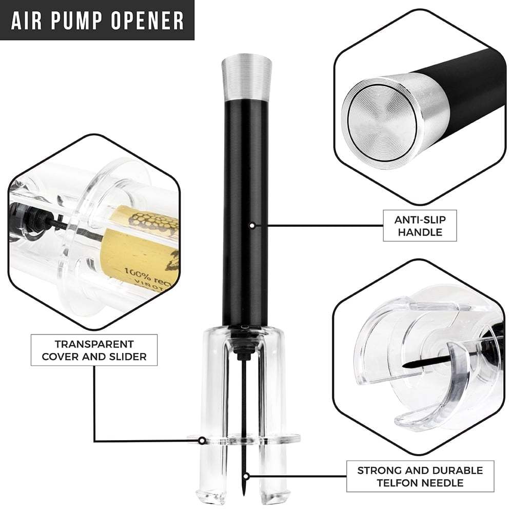 Air Pump Cork Remover Wine Bottle Opener Set-PLAWLTD
