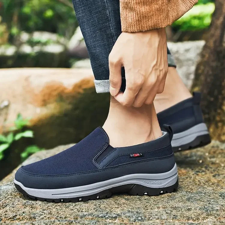 Men's Arch Support Breathable Orthopedic Loafers Lightweight Non-Slip Walking Shoes (Medical Certification)-PLAWLTD