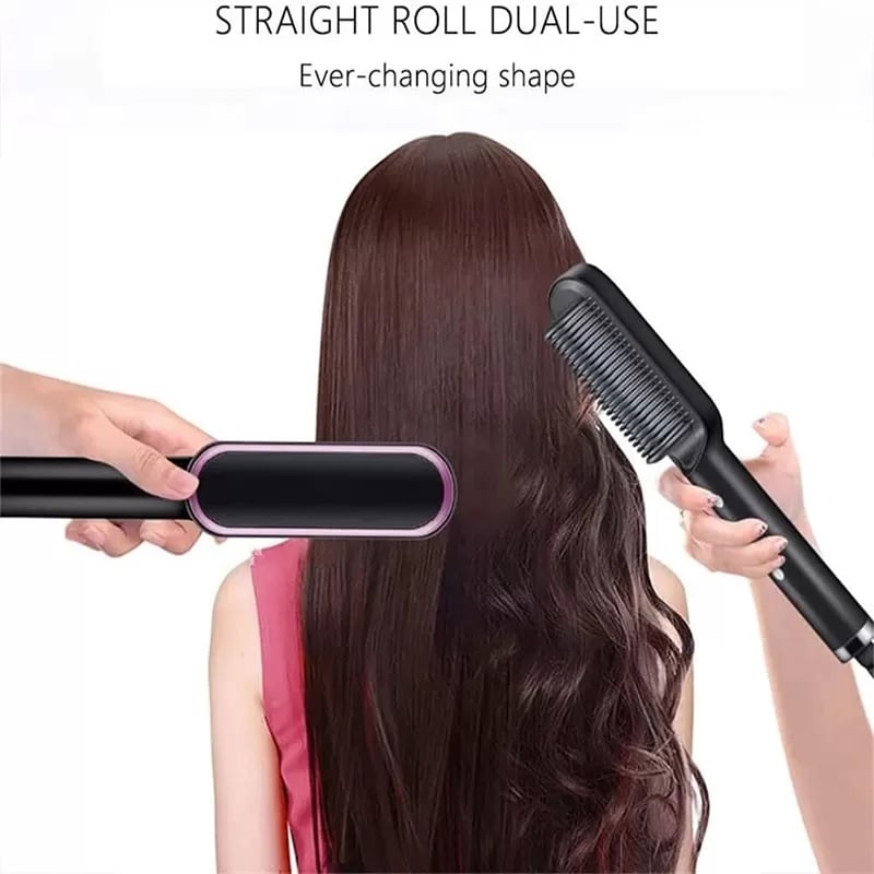 🎁Negative Ion Hair Straightener Brush-PLAWLTD