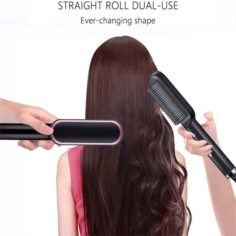 🎁Negative Ion Hair Straightener Brush-PLAWLTD