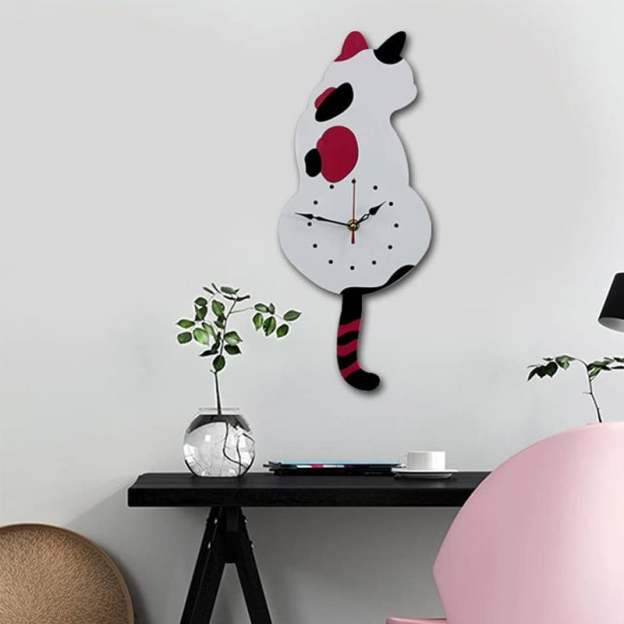 🎉CHRISTMAS PROMOTION 🎉49% OFF🔥Nordic Cat Wagging Tail Wall Clock-PLAWLTD