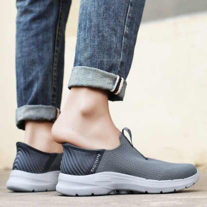 Men's Orthopedic Support Slip-on Shoes for Plantar Fasciitis, Anti-Sprain Walking Sneakers (Medical Certification)-PLAWLTD