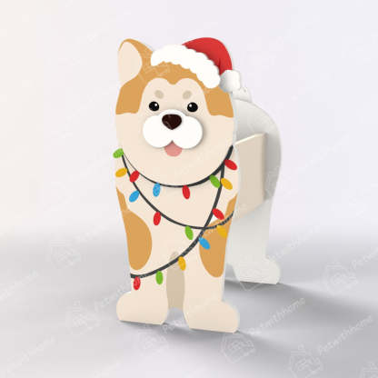 Akita Christmas Planter-PLAWLTD
