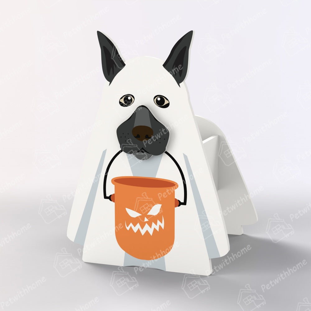 Black Ghost Dog Halloween Planter-PLAWLTD