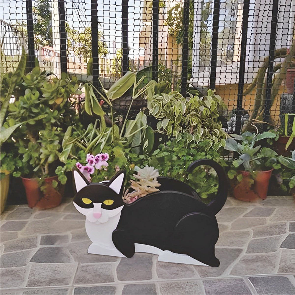 Black And White Cat Planter-PLAWLTD