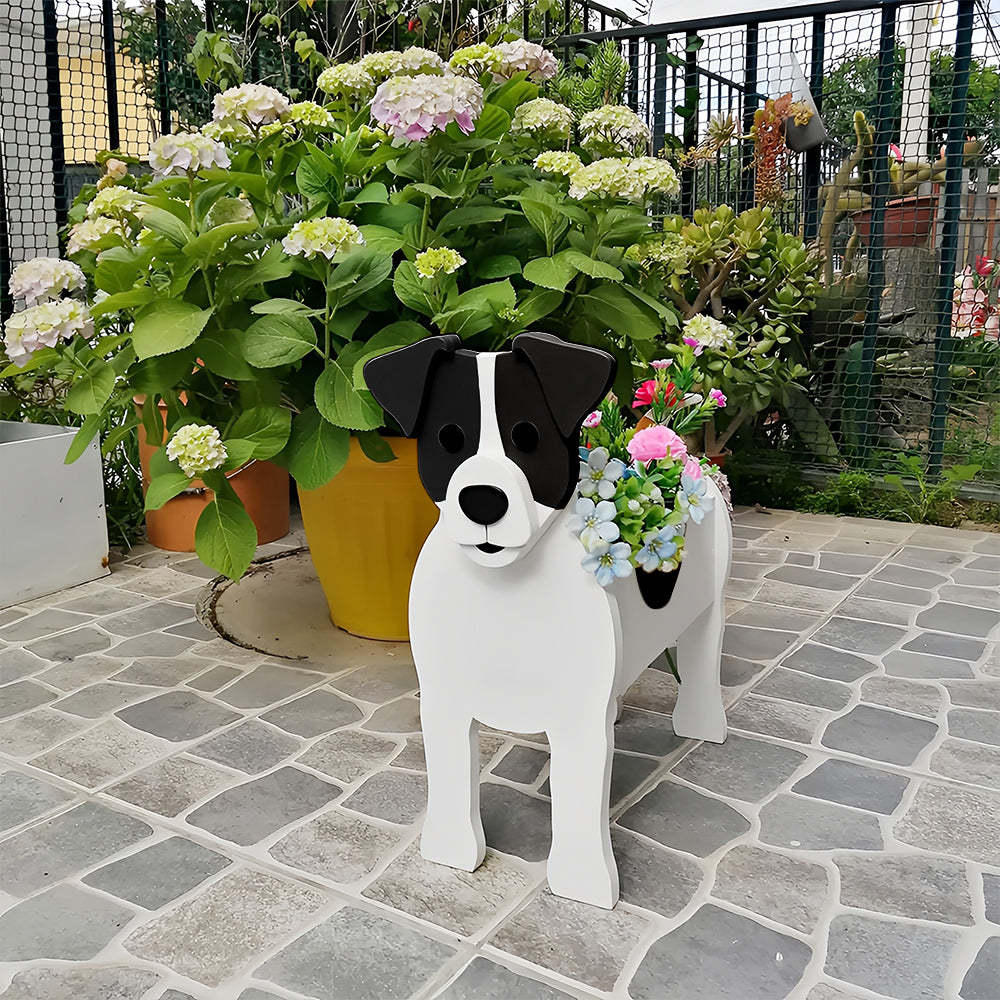 Black And White Jack Russell Planter-PLAWLTD