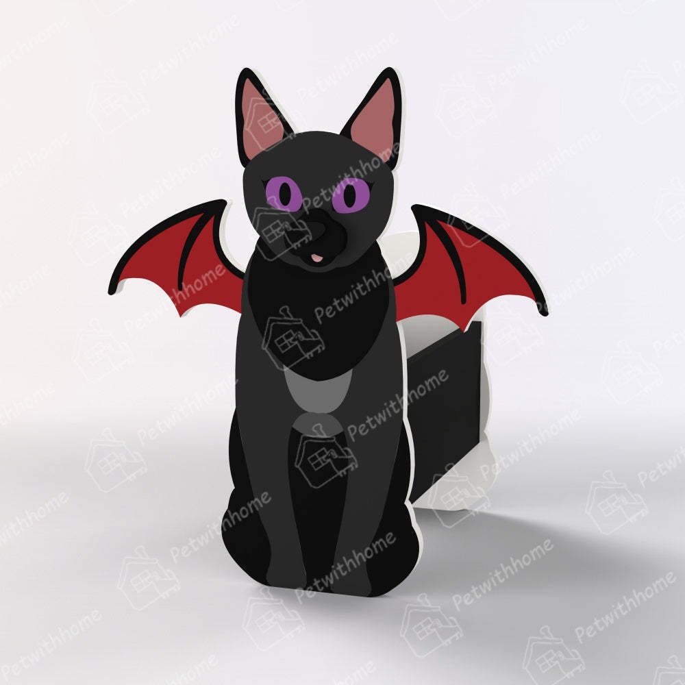 Black Cat Halloween Planter-PLAWLTD