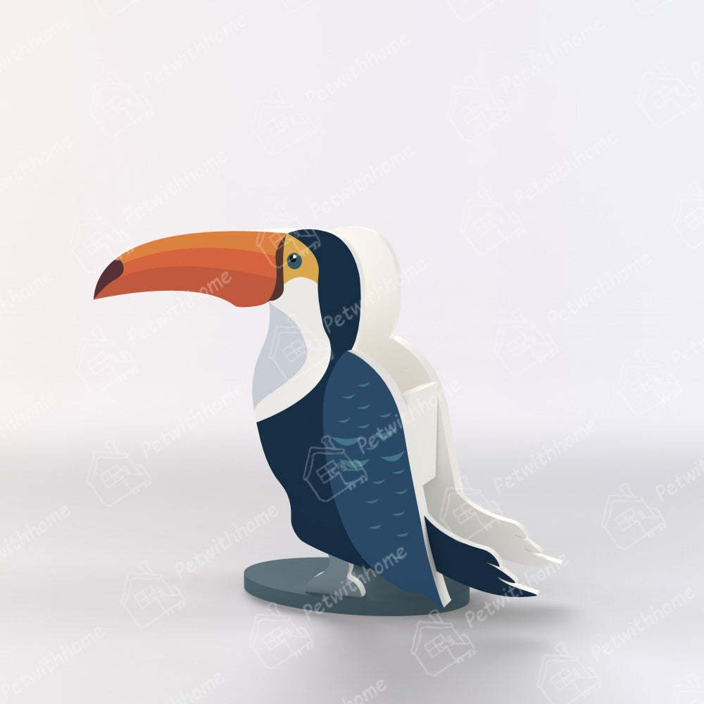 Blue and White Toucan Planter-PLAWLTD