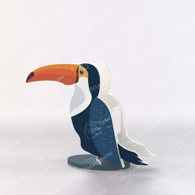 Blue and White Toucan Planter-PLAWLTD