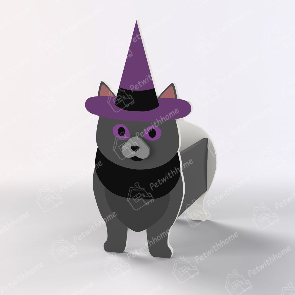 British Shorthair Halloween Planter-PLAWLTD