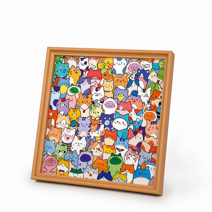 🐱Little Kitties - Wooden Coloring Puzzle