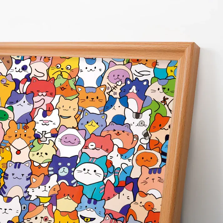 🐱Little Kitties - Wooden Coloring Puzzle