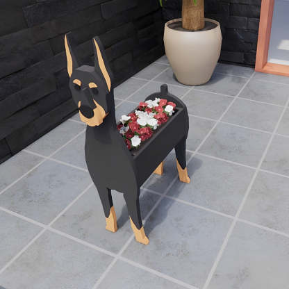 Doberman Pinscher Planter-PLAWLTD