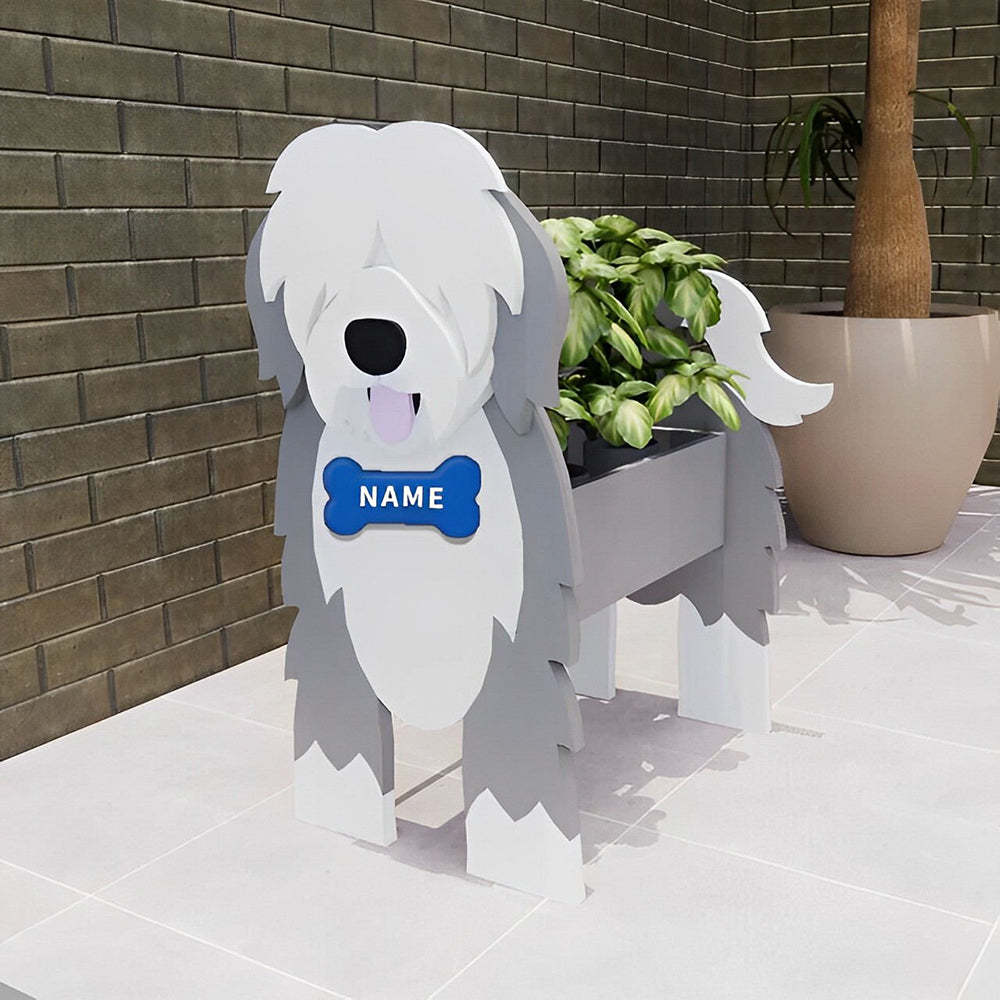 English Shepherd Dog Planter-PLAWLTD