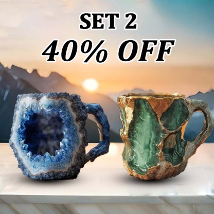 (🌲Christmas Hot Sale ) ⭐2025 New Mineral Crystal Coffee Mugs