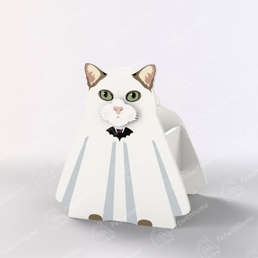 Ghost Cat Halloween Planter-PLAWLTD