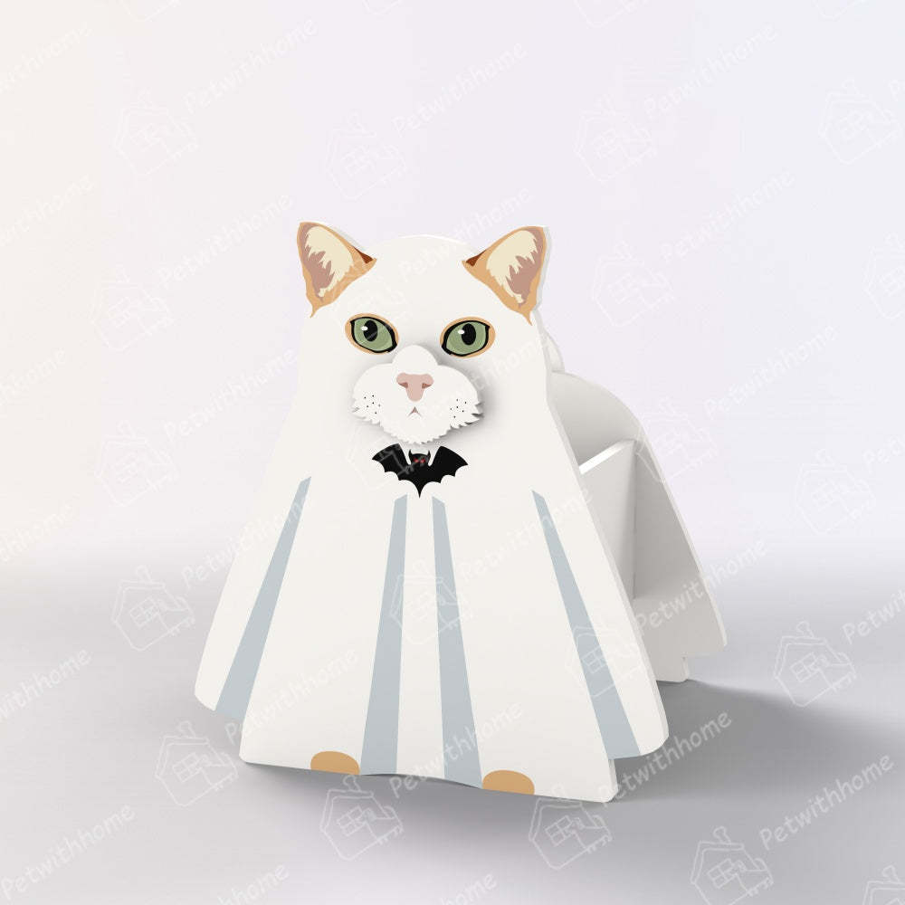 Ghost Cat Halloween Planter-PLAWLTD