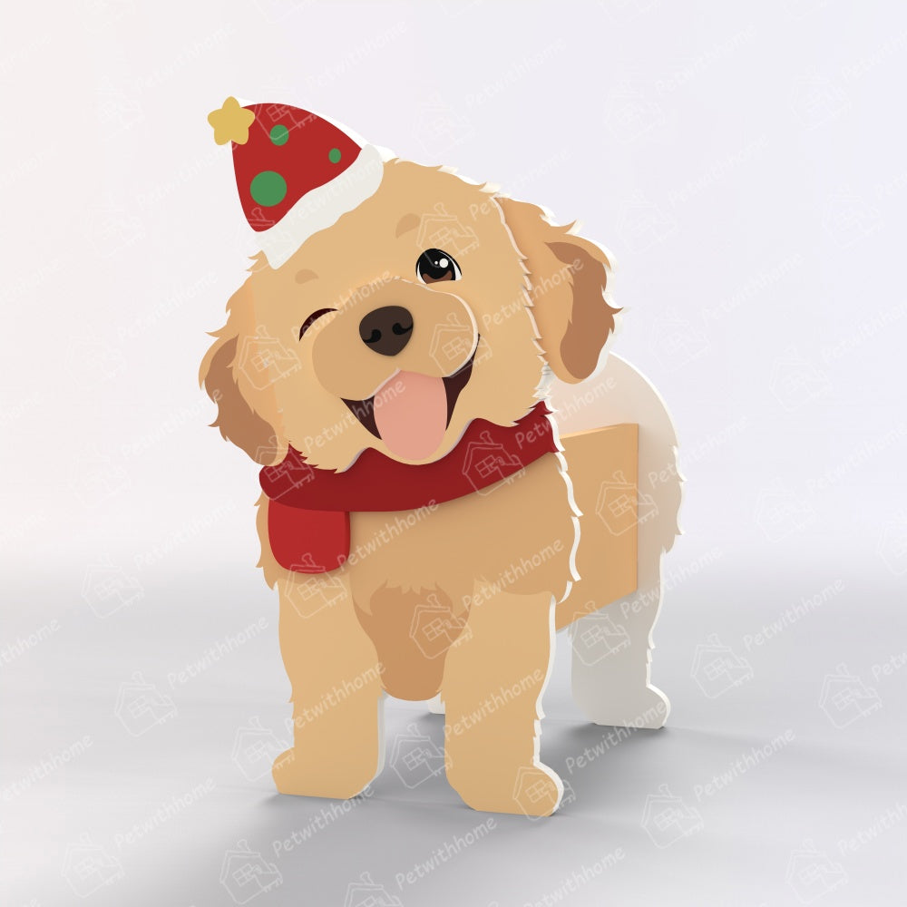 Golden Retriever Christmas Planter-PLAWLTD