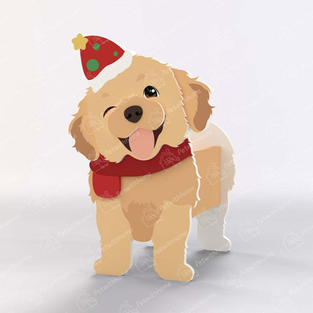 Golden Retriever Christmas Planter-PLAWLTD