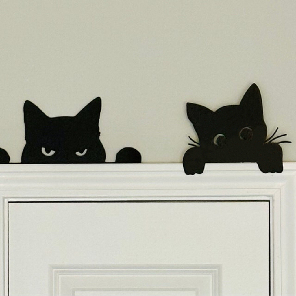 🐱2024 Christmas Gift 50% Off--Metal Adorable Cat Door Topper-PLAWLTD