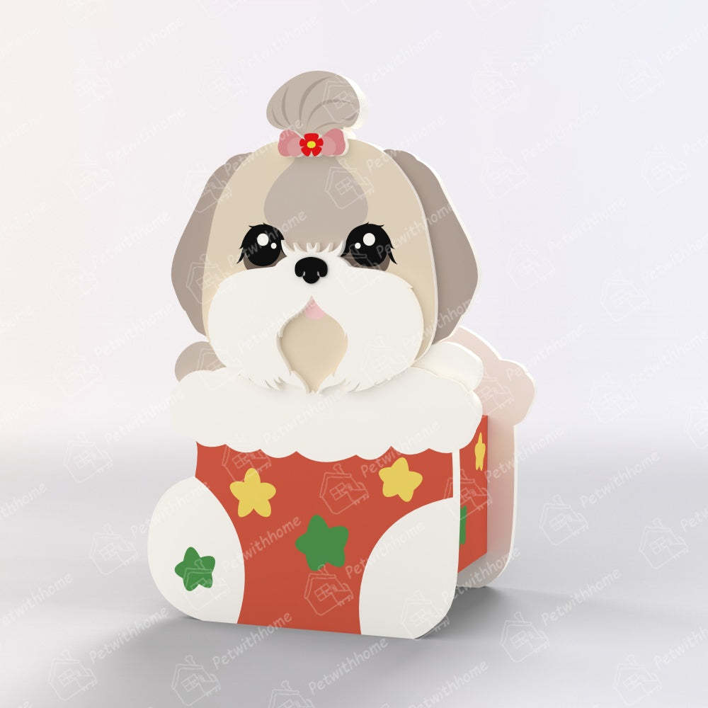 Lhasa Apso Christmas Planter-PLAWLTD