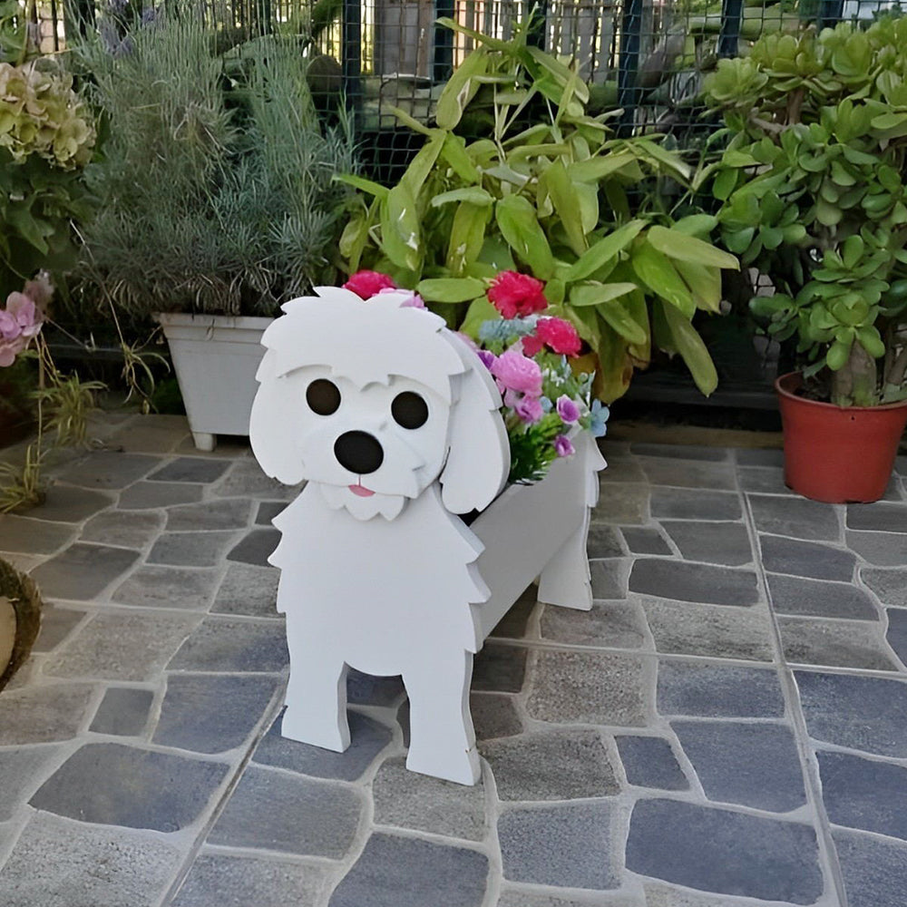 Maltese Dog Planter-PLAWLTD