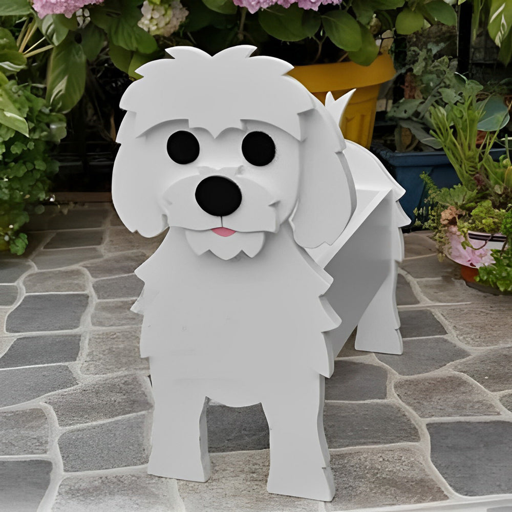 Maltese Dog Planter-PLAWLTD