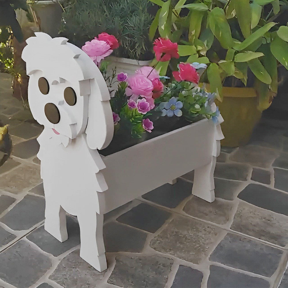 Maltese Dog Planter-PLAWLTD