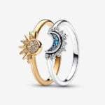 celestial sun & moon ring set